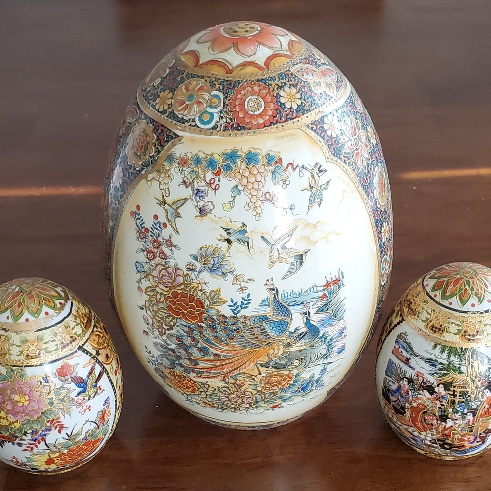 Porcelain Egg Set of 3